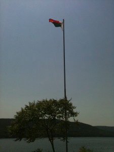 Malagasy flag over Lake Canandaigua