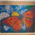 Butterfly on Flower mosaic