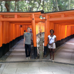 Will and Stacey stand sentry at Fushimi Inari, Kyoto, Japan (2012)
