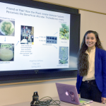 Angelina gives her last presentation in the lab (April 2015)