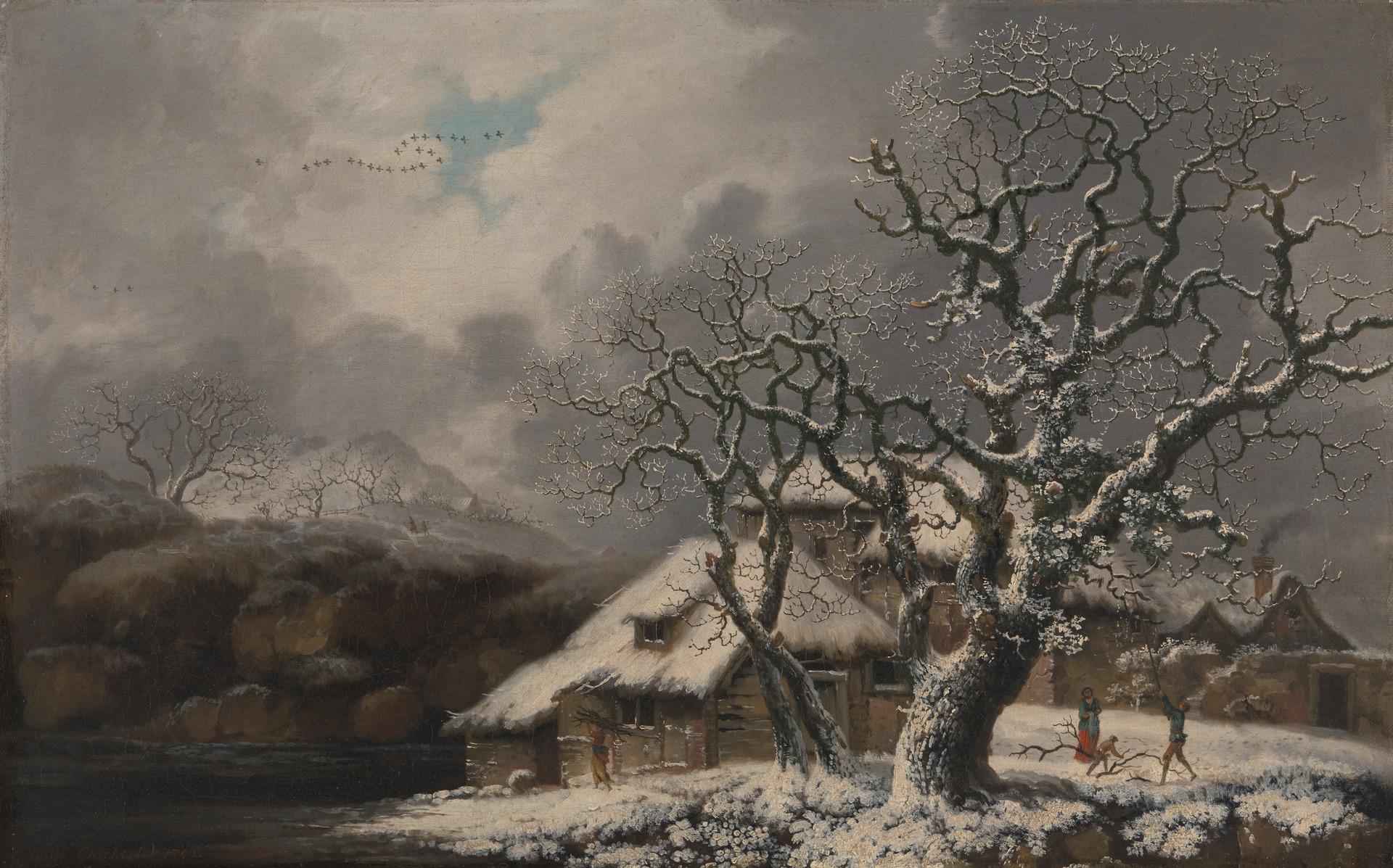 A Winter Landscape. George Smith. 1752.