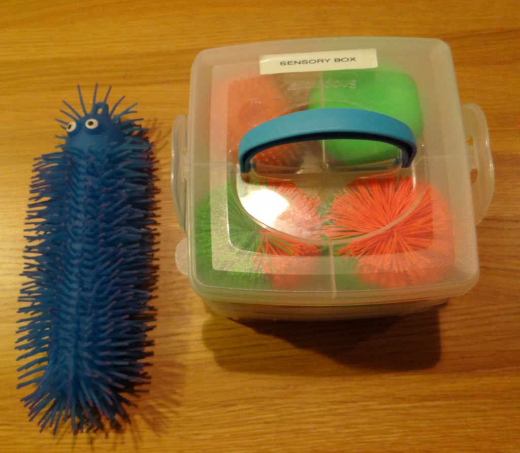 Sensory Box with Blue Worm