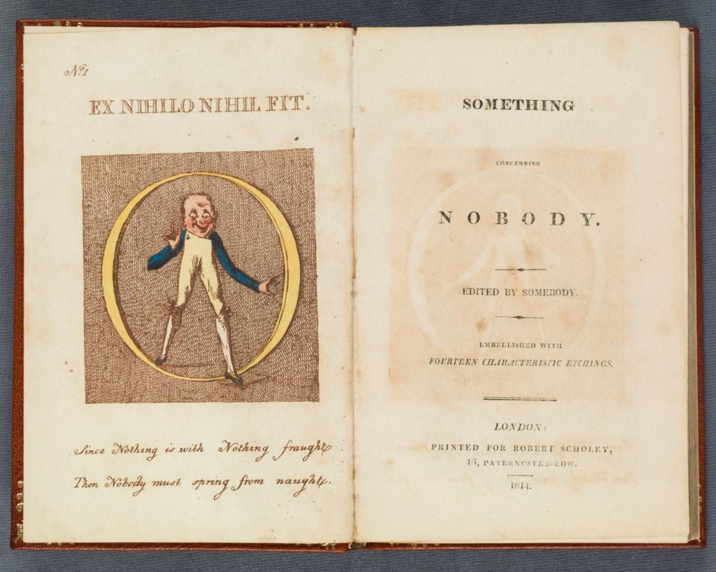 Something concerning Nobody title page