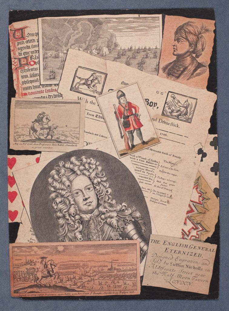 collage of letters and prints