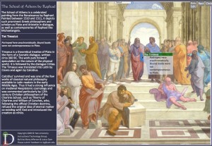 Raphael's "The School of Athens" visualized in Donatello.