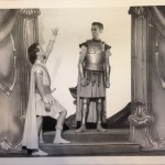 Paul Newman (left) as Hippolytus, Son of Theseus, in a November 1951 production of Phaedra in the Experimental Theatre at Yale.