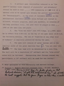 The second page of the "Softball Order" memorandum.
