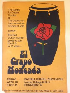 "El Grupo Moncada" event poster, circa 1980s. Mary Johnson Papers (MS 2050), Box 20.
