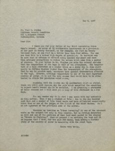 Letter from John C. Tracy to Paul R. Jordan, May 8, 1937