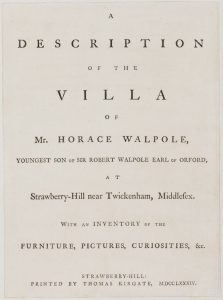 Description of the Villa title page
