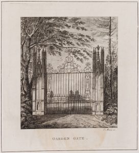 Garden gate print from the "Description of the Villa"