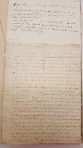 A page from the MSS and letters that belonged to Thomas Tyrwhitt