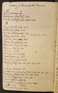 First page of manuscript index to 49 2389